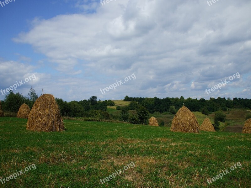 Haystacks Rural Countryside Free Photos