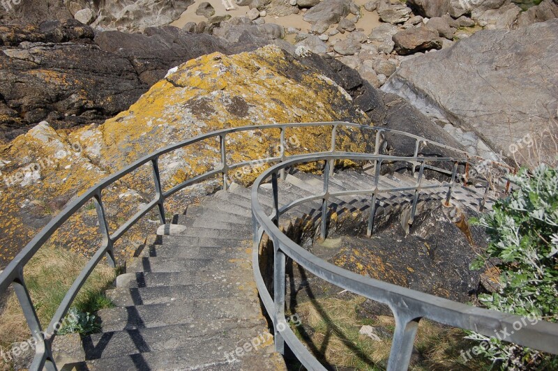 Stairs Beach Coast Nature Landscape