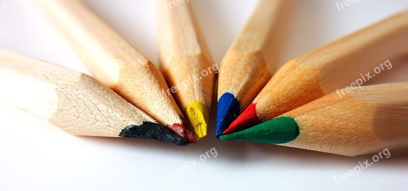 Colored Pencils Draw Colour Pencils Colorful Crayons