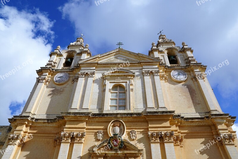 Mdina City Malta Architecture Middle Ages