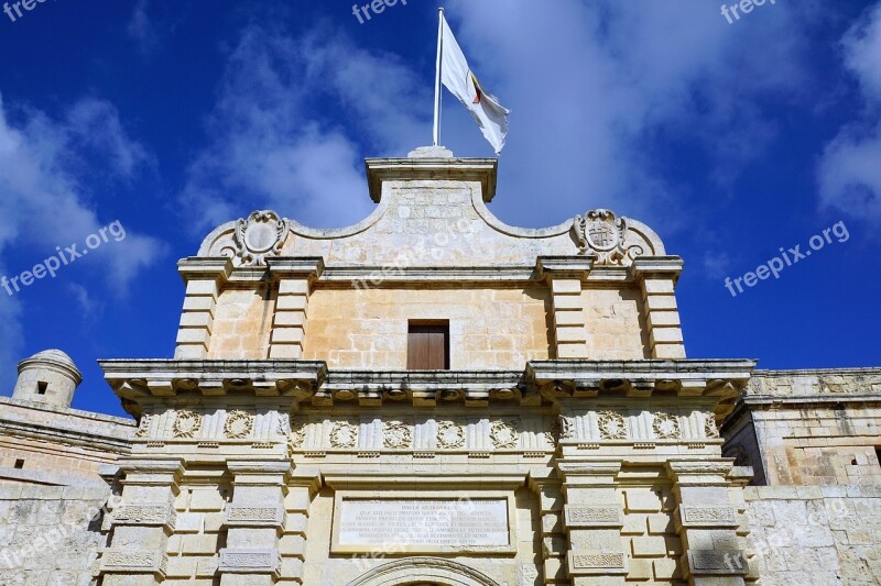 Mdina City Malta Architecture Middle Ages