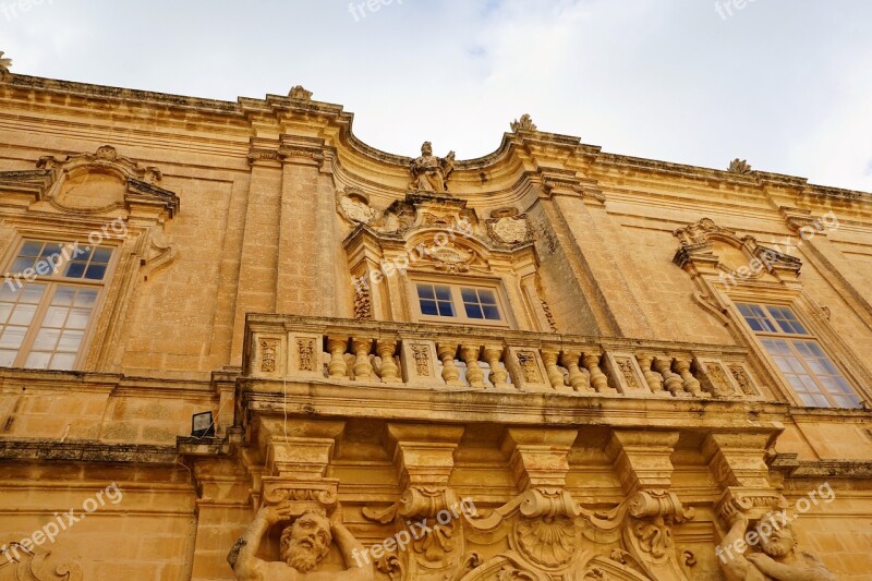 House Facade Old Window Mdina