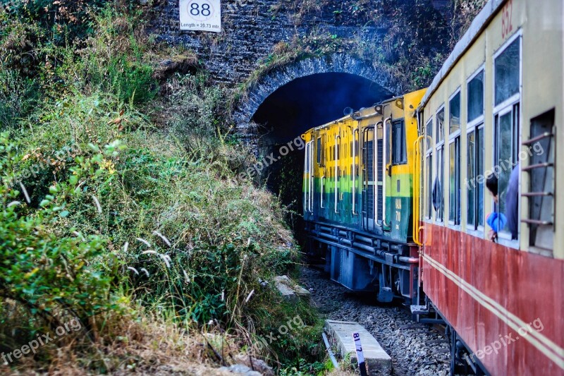 Shimla Railway Train Train Ride Tunnel