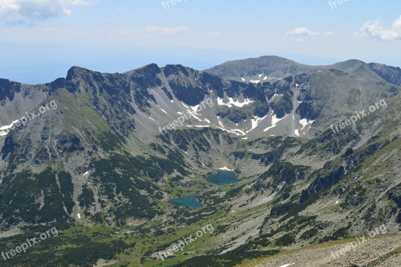 Mountain Lake Pirin Climbing Peak