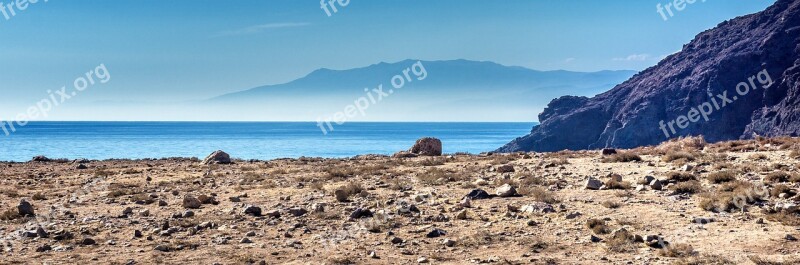 Landscape Panorama Sea Mountains Andalusia