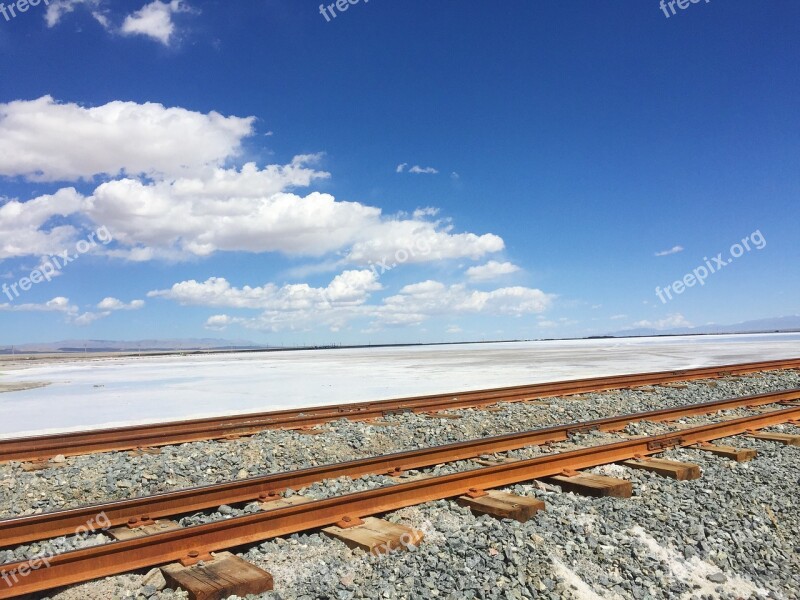 Railway Qinghai Caka Salt Lake Free Photos