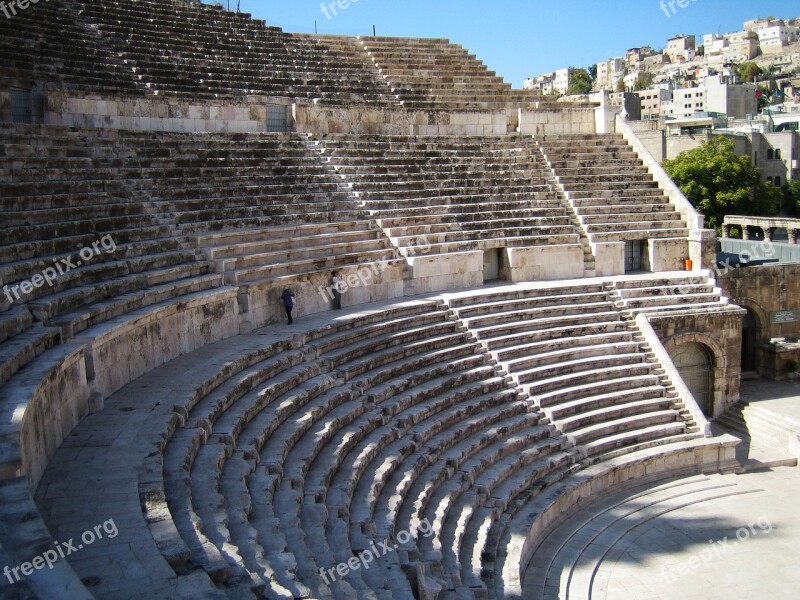 Amphitheater Amman Roman Ancient Old