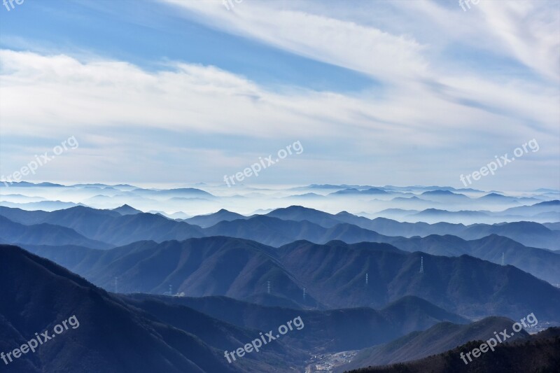 Sky And Mountains In Normal Milyang Free Photos