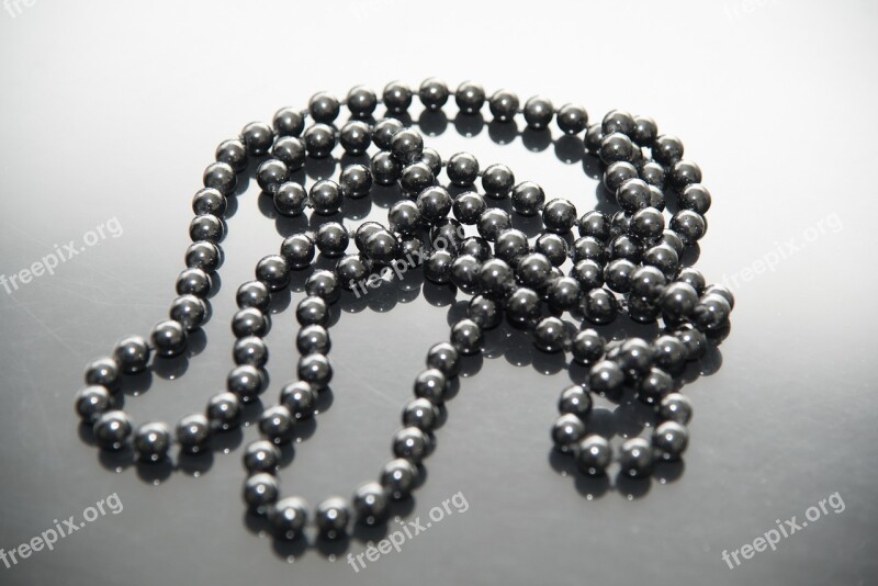 Necklace Pearls Nero Reflection Fashion