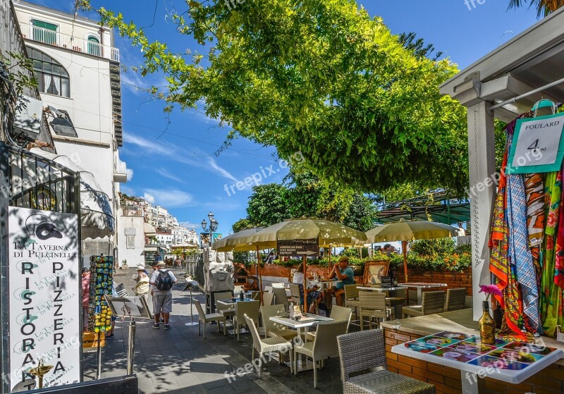 Positano Italy Amalfi Cafe Outdoor