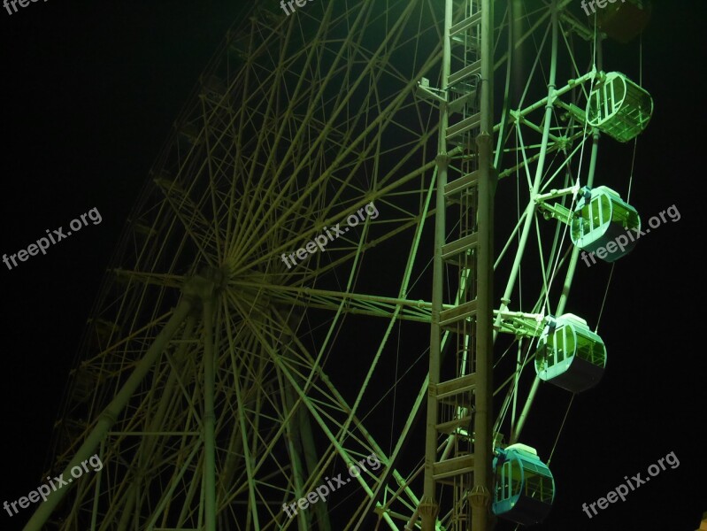 Ferris Wheel Night Fantastic Silence Memories