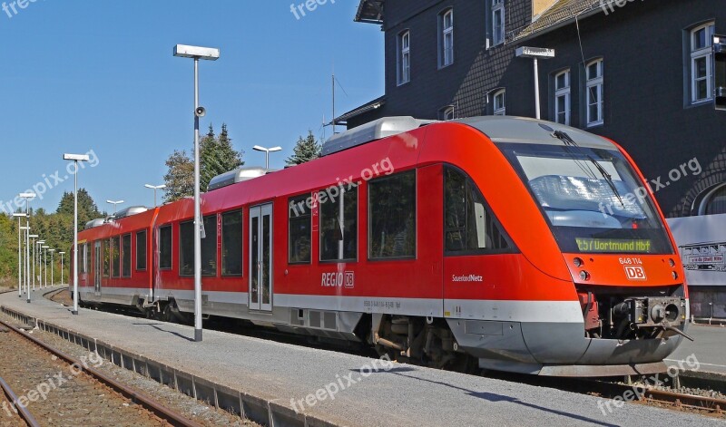 Railway Station Winterberg Final Destination Platform Railcar