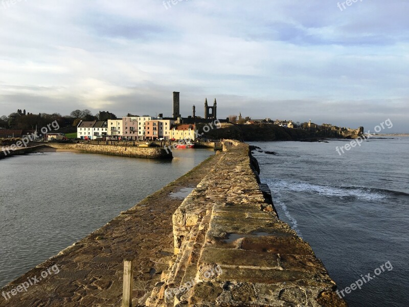 Scotland St Andrews Harbour Harbor Fife