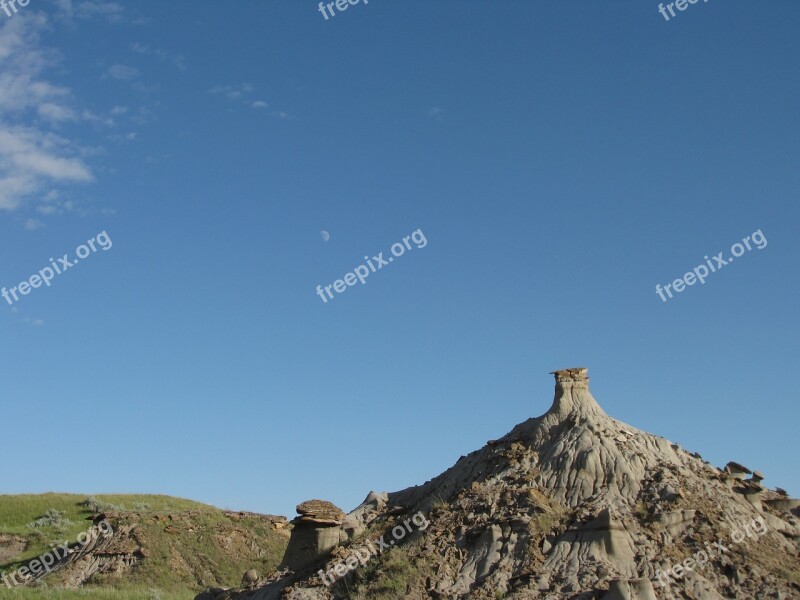 Badlands Fossils Erosion Landscape Alberta