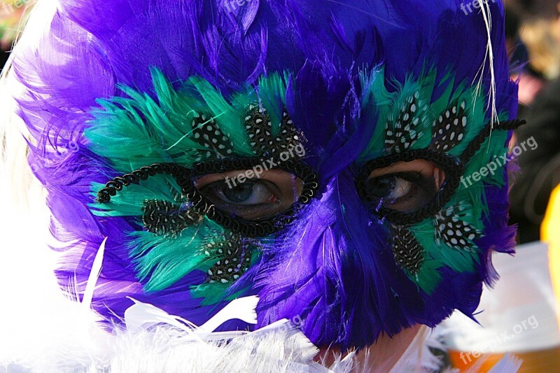 Mask Mardi Gras Fat Tuesday Party Feathers