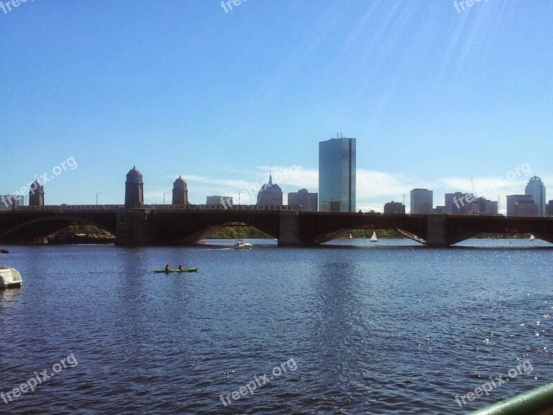 Boston Boston Skyline Charles River Free Photos