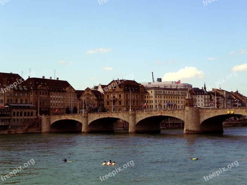 Basel Switzerland Rhine Rhine Swimming River