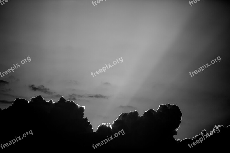 Sun Rays B W Free Photos