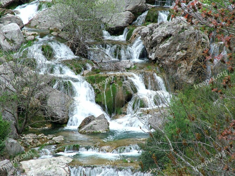 Cazorla River Waterfall Autumn Landscape