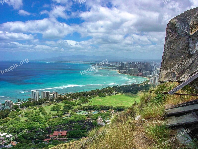 Hawaii Diamond Head Oahu View