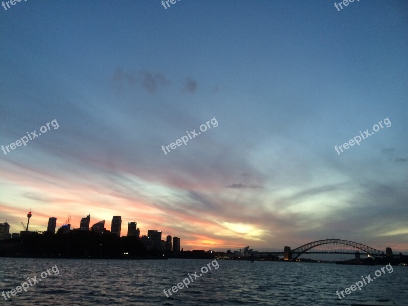 Sydney Sydney Harbour Harbour Bridge Cityscape Water