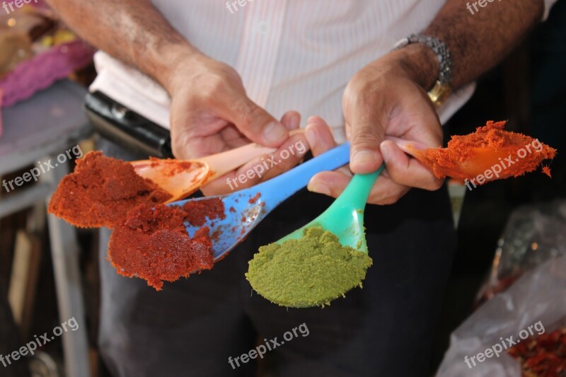 Curry Herbs Colors Pasta Food