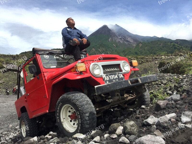 Jeep Looking Sky Tourist Tourism