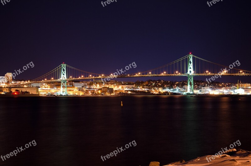 Halifax Nova Scotia Bridge Coast Harbor