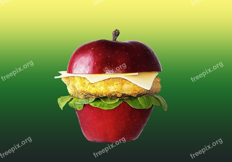 Hamburger Apple Food Foods Free Photos