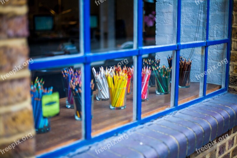 Window Pencils Colors Creativity London