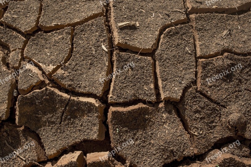 Ground Dry Earth Cracks Desert