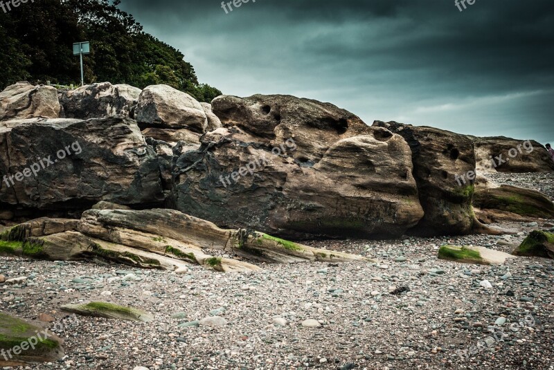 Beach Scotland Dragon The Stones Free Photos