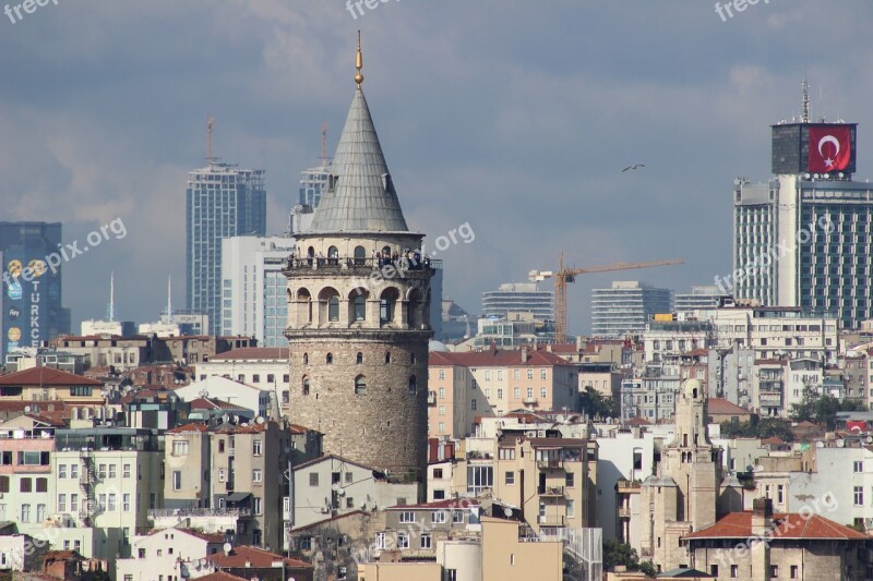 Turkey Galata Tower Peace Architecture