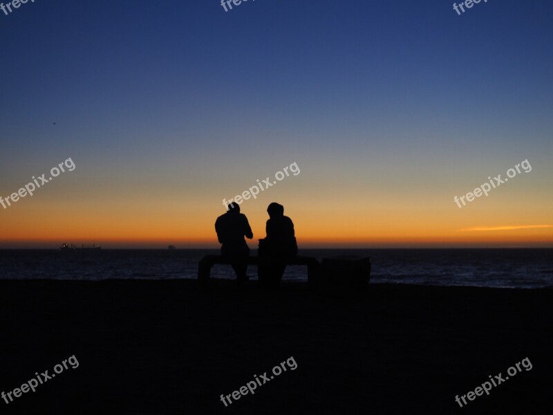 Twilight People Sea Relationship Man And Woman