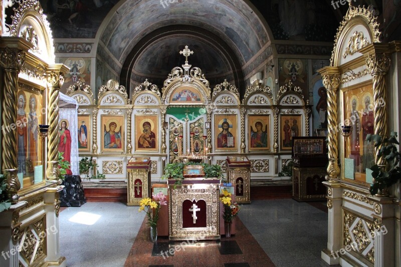 Temple Monastery The Iconostasis Orthodoxy Church