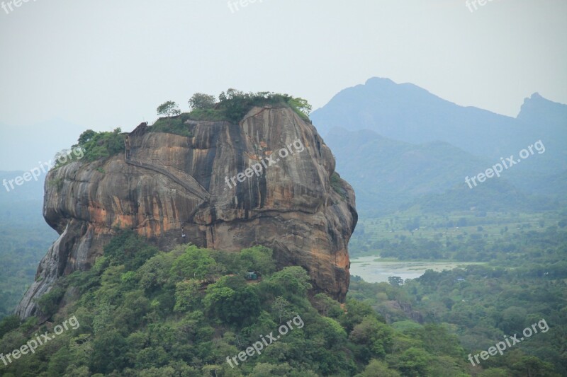 Sigiriya Asia Sri Lanka Tourism Mountain