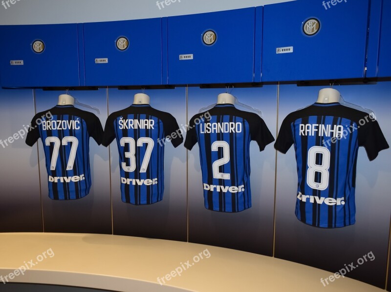 Locker Room Football Football Kit Inter Milan Uniforms