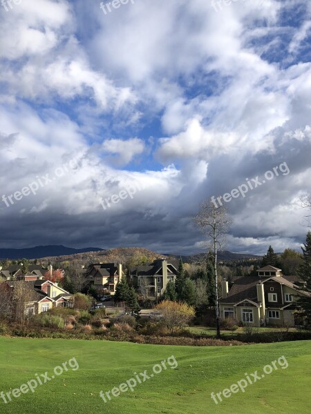 Trembling Fall Landscape Clouds Weather