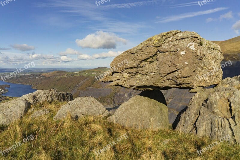 Llanberis Wales Snowdonia Rocks National