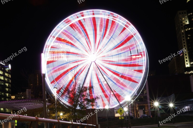 Ferris Wheel Night Amusement Attraction