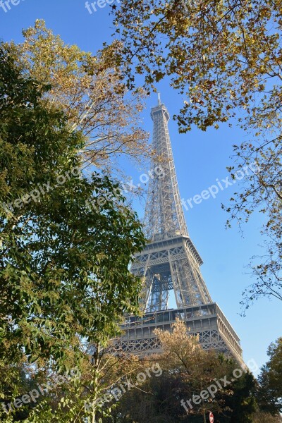 Eiffel Tower Monument Heritage Paris France Capital City Attraction