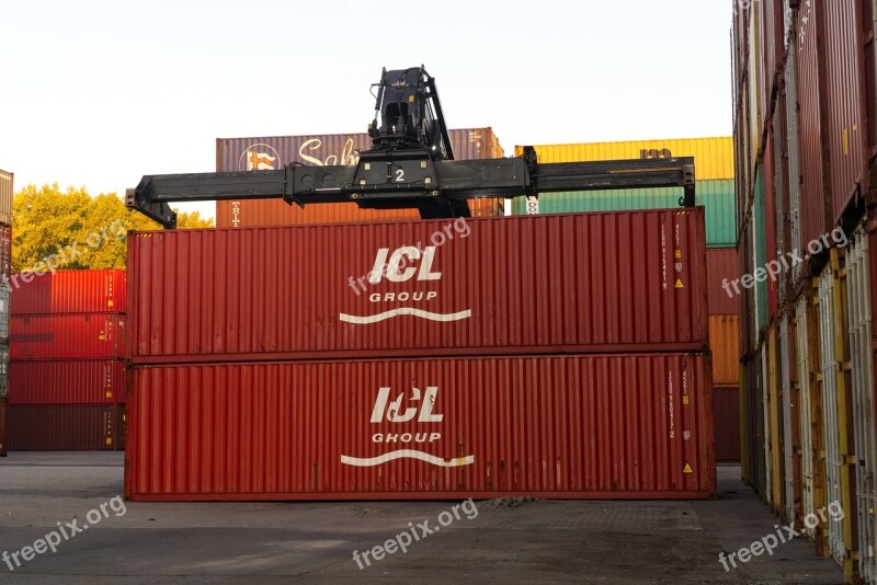 Container Loading Crane Sunrise Port Loading