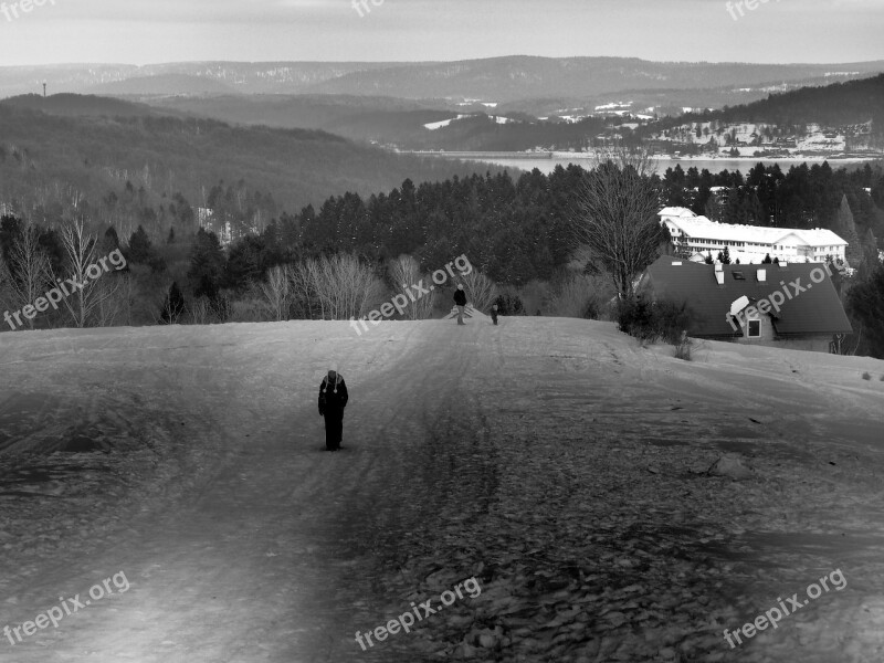 Black And White Travel The Wanderer The Silhouette Winter