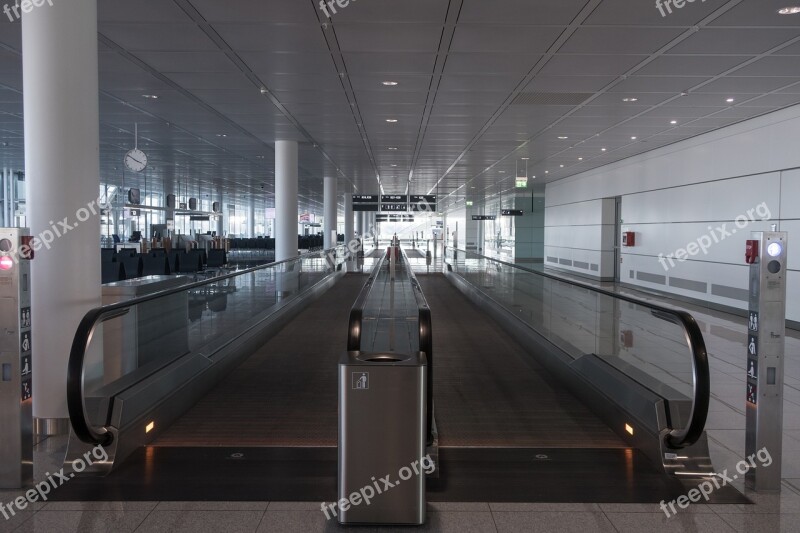 Walkway Airport Handrails Transit Travel