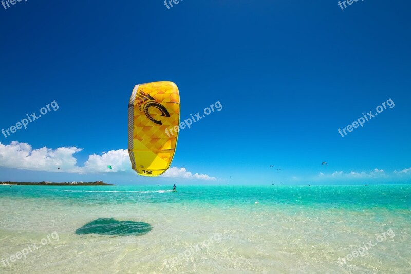 Ocean Beach Kite Surf Water Sea