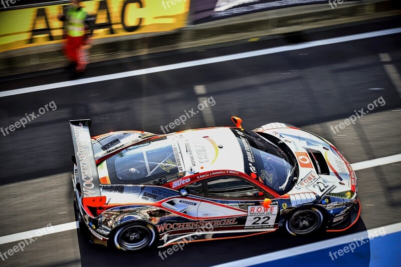 Ferrari Motorsport Vln Pit Stop Nürburgring