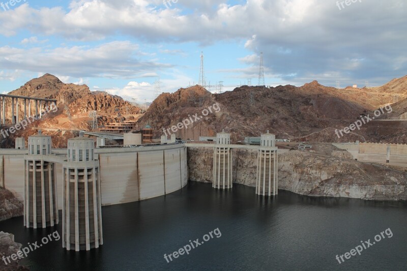 Hoover Dam Colorado River Nevada Arizona Free Photos