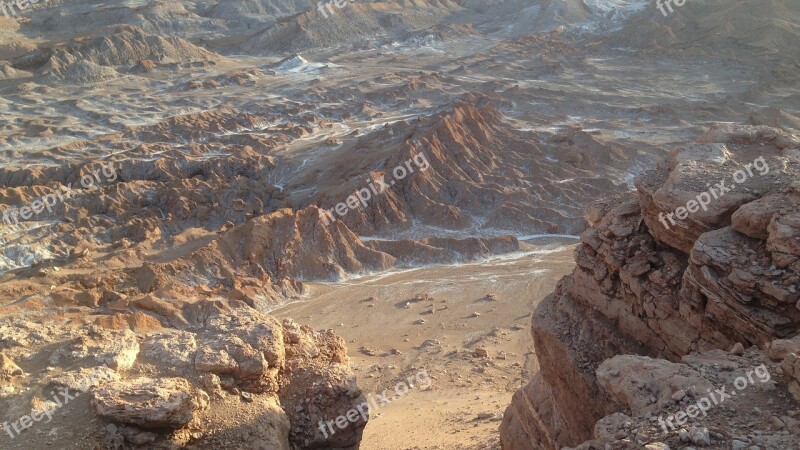 Valle De La Luna Chile Atacama Desert Desert Rocks