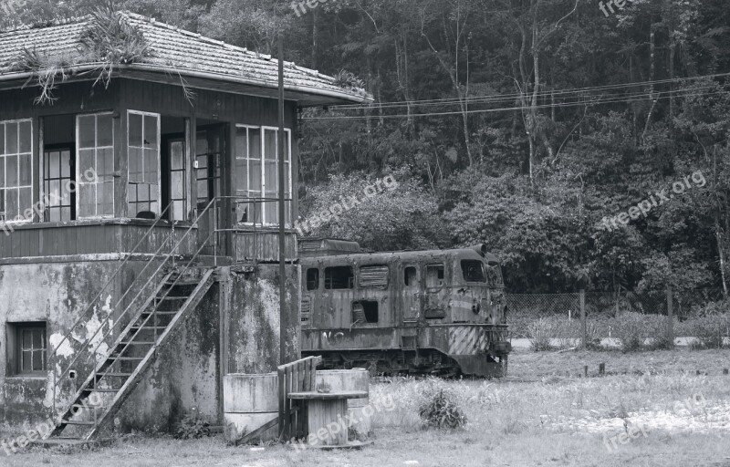 Landscape Train Old Train Broken Train Rusty