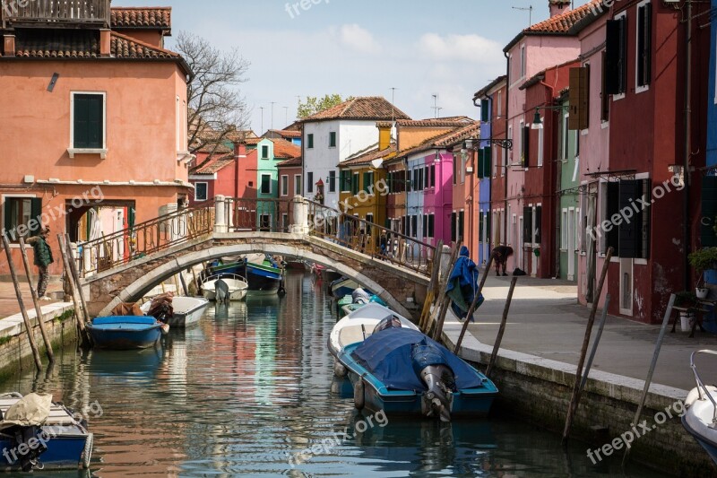 Venice Italy Gondola Europe Water